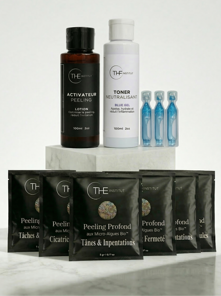 Pack Découverte Peeling Profond aux Micro-Algues Bio — Activateur, Toner, 3 protocoles peeling